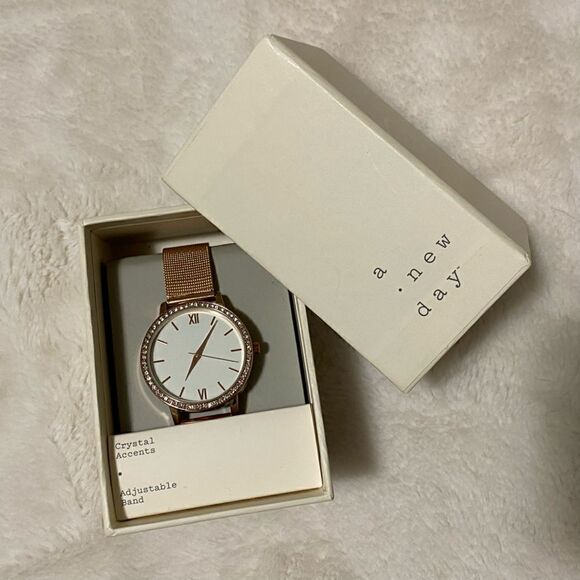 Target A . New Day Crystal Accent Watch - Picture 1 of 3